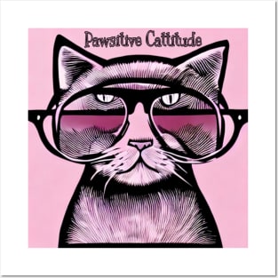 Pawsitive Cattitude! Posters and Art